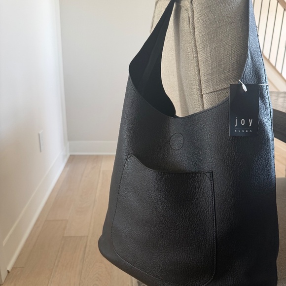NWT Joy Susan Molly Slouchy Hobo Handbag in Black